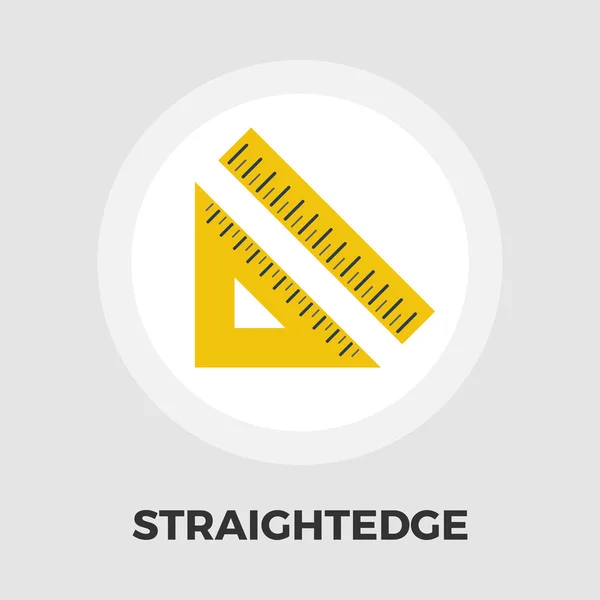 Straightedge 아이콘 플랫 — 스톡 벡터