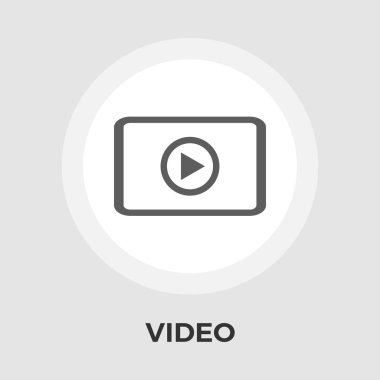 Video oynatıcı vektör düz simgesi