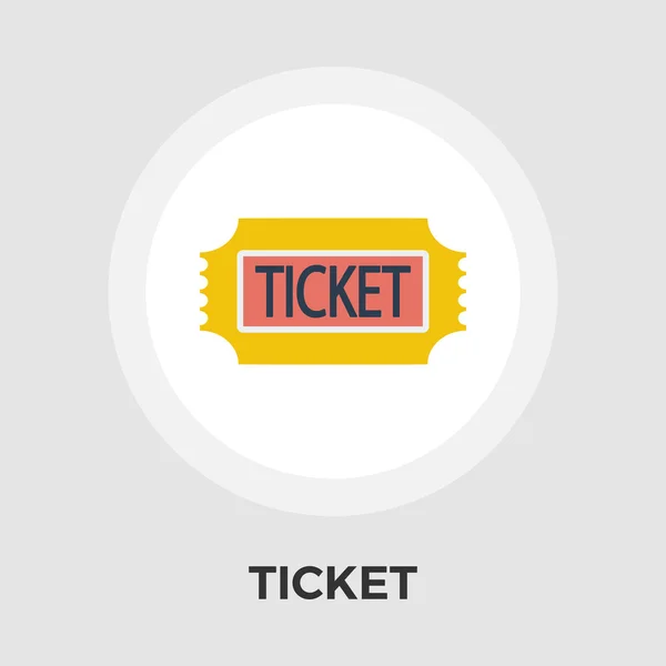 Ticket icono plano — Archivo Imágenes Vectoriales