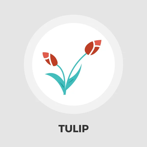 Ícone tulipa plana — Vetor de Stock