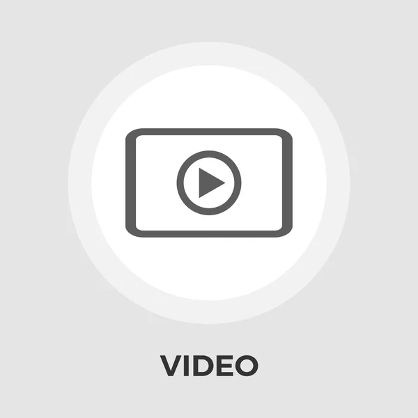 Video přehrávač vektor ploché ikony — Stockový vektor