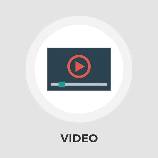 Videospeler vector platte pictogram — Stockvector