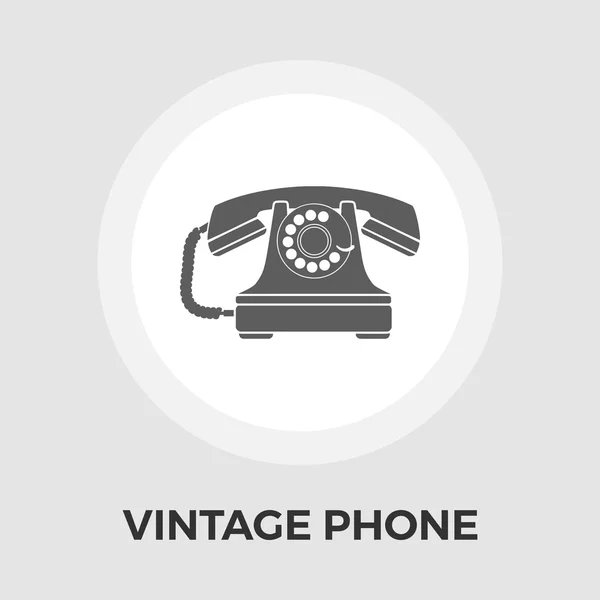 Ícone plana telefone vintage — Vetor de Stock