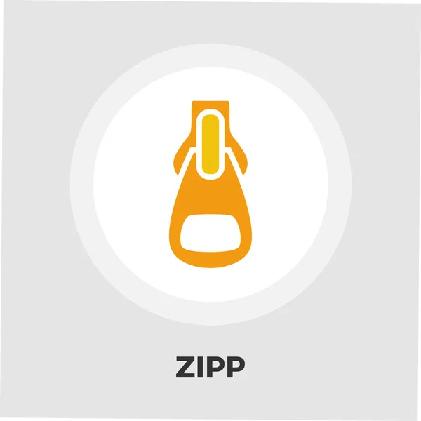 Zipp icon flat — Stock Vector