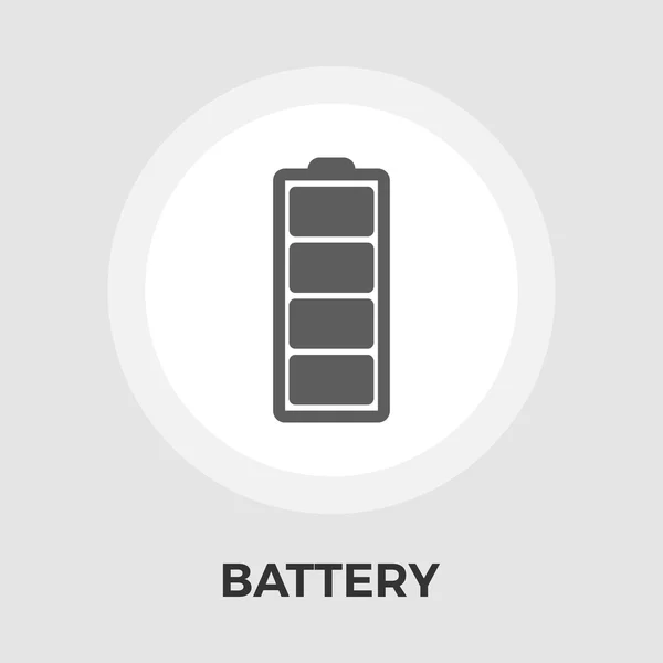 Batterij plat pictogram — Stockvector