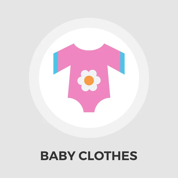 Baby Clothes Flat Icon — Stock Vector