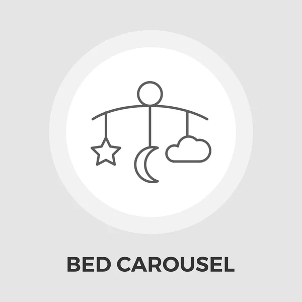 Bed karusell flat ikonen — Stock vektor