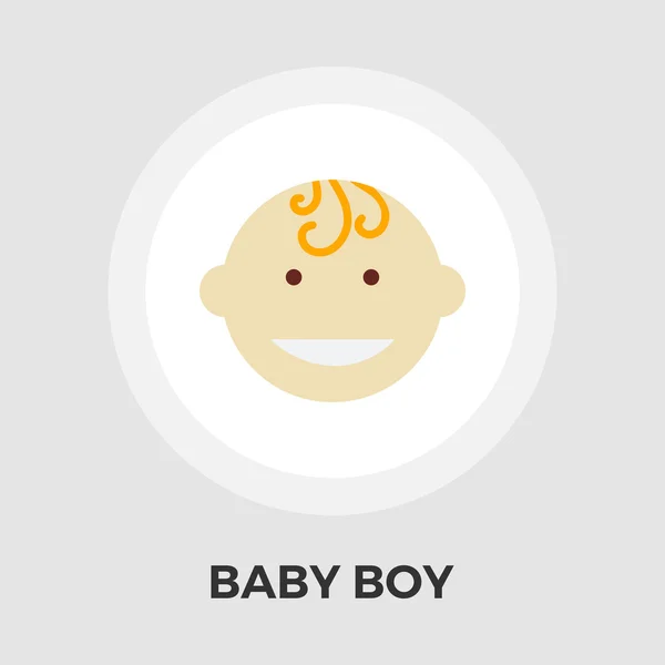 Μωρό αγόρι επίπεδη εικονίδιο — Διανυσματικό Αρχείο
