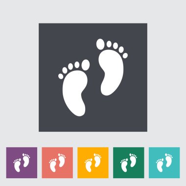 Ayak vektör düz simgesi