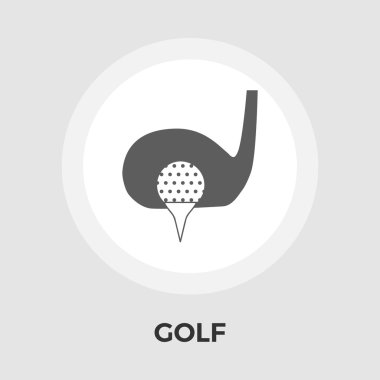 Golf düz tek simge.