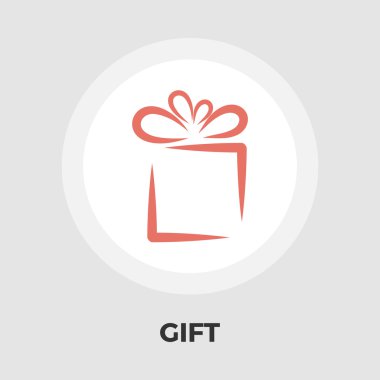 hediye kutusu düz simgesi