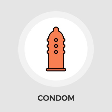 Prezervatif vektör düz simgesi