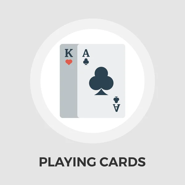 Hrací karty ploché ikony — Stockový vektor