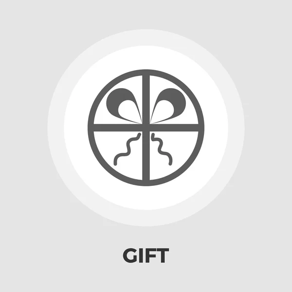 Caja de regalo Icono plano — Archivo Imágenes Vectoriales