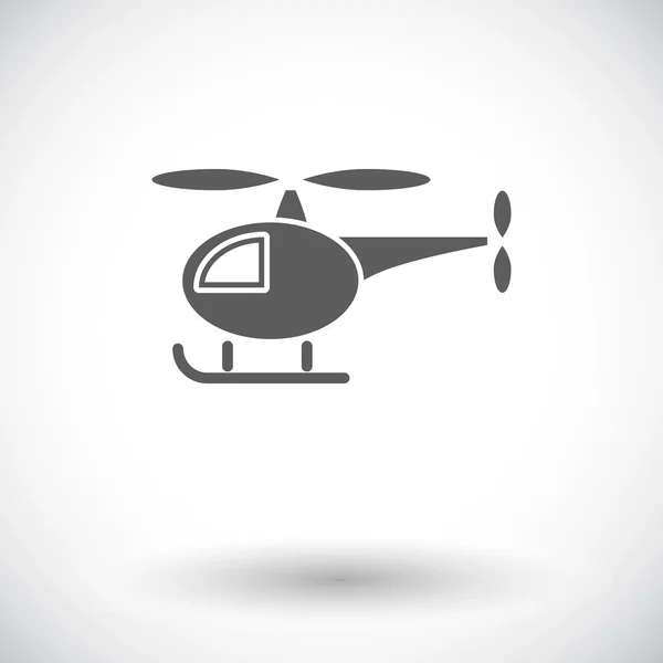 Helicóptero Vector plana Ícone — Vetor de Stock