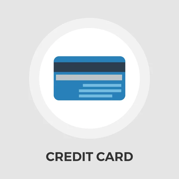 Tarjeta de crédito Vector Icono plano — Vector de stock