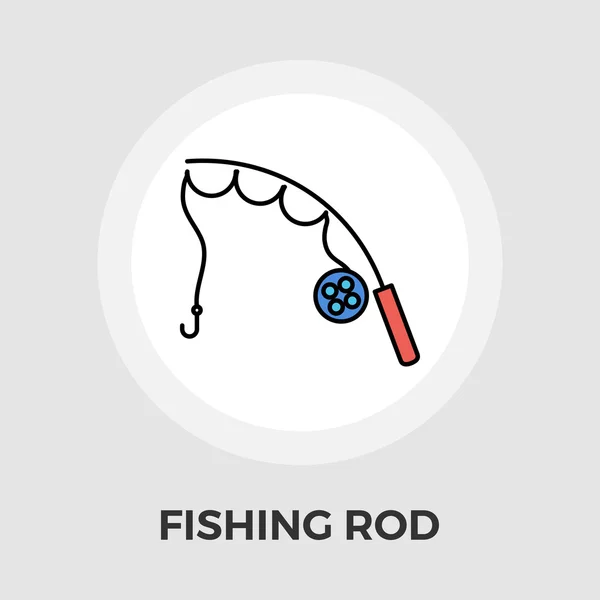 Fishing rod vector flat icon — Stock Vector