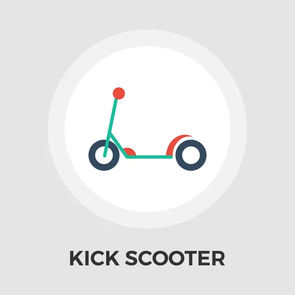 Scooter niño vector plano icono — Vector de stock