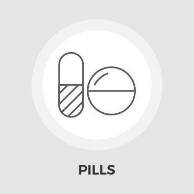 Doğum kontrol hapları vektör düz simgesi