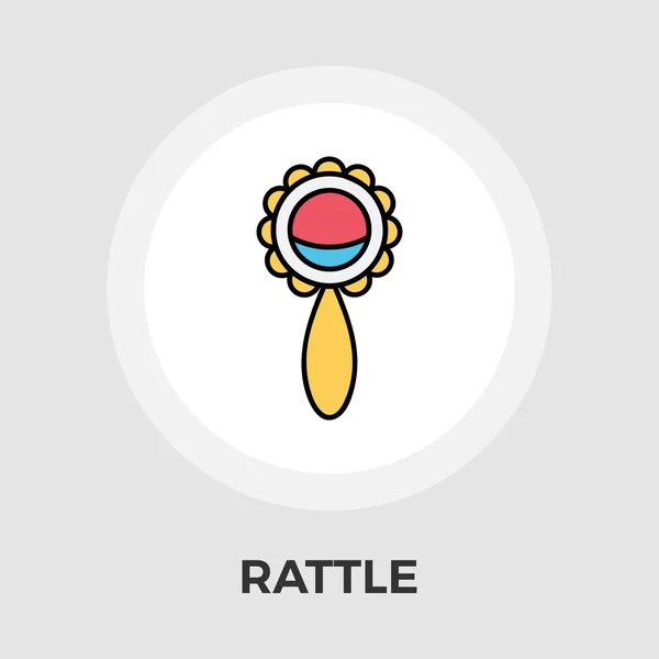 Rattle icono plano — Archivo Imágenes Vectoriales