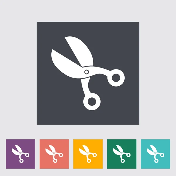 Platte schaar-pictogram — Stockvector