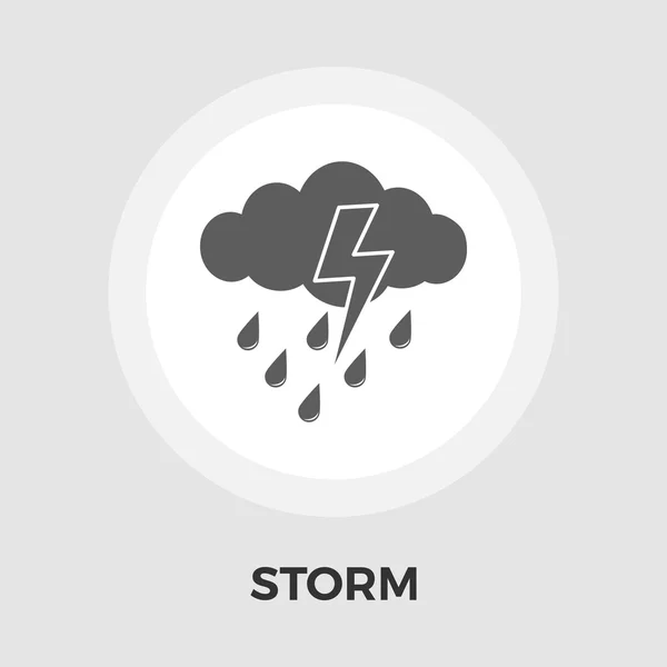 Tormenta vector icono plano — Vector de stock