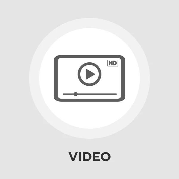 Reproductor de vídeo vector icono plano — Archivo Imágenes Vectoriales