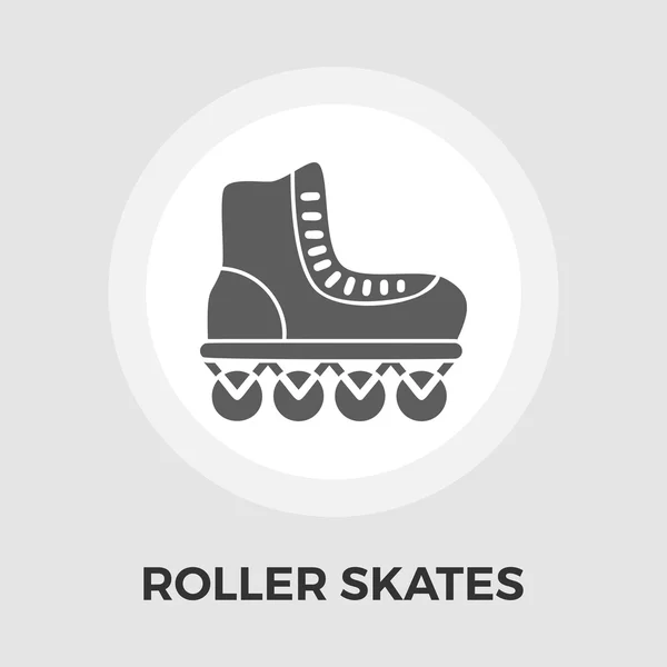 Roller skate vecteur plat icône — Image vectorielle