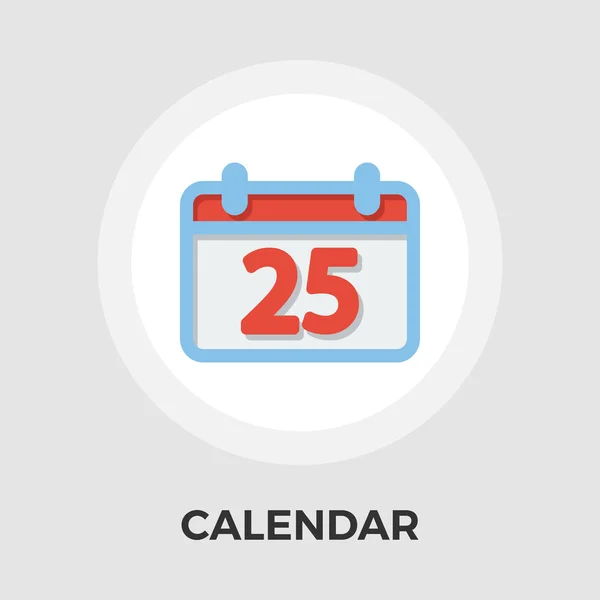 Kalender Platte pictogram — Stockvector