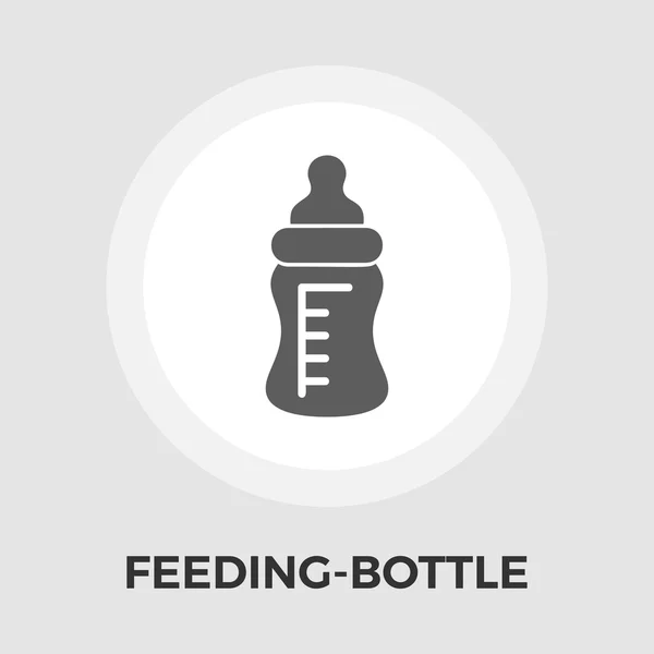 Alimentación botella vector plano icono — Vector de stock