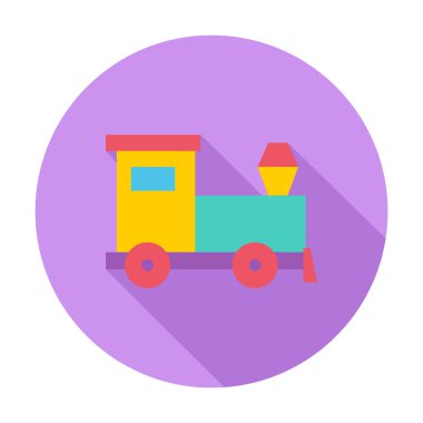 Tren oyuncak düz simgesi