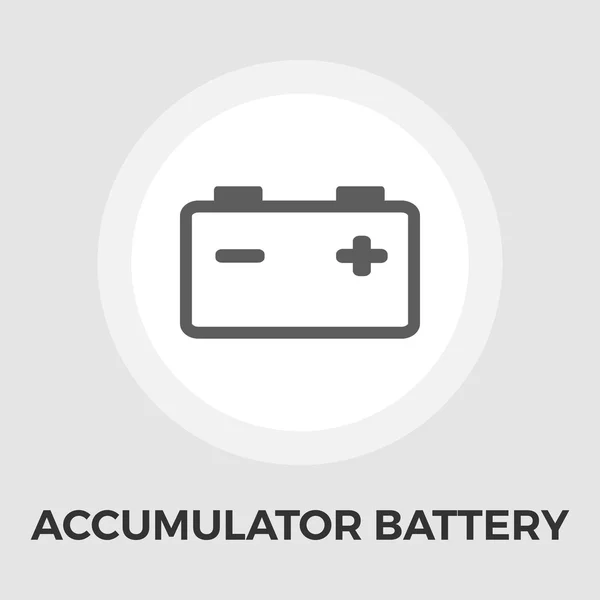 Icône plate de batterie d'accumulateur — Image vectorielle