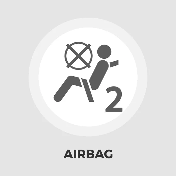 Airbag flat icon — Stock Vector