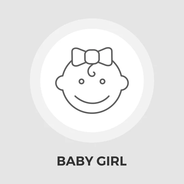 Baby girl Vector Flat Icon — Stock Vector