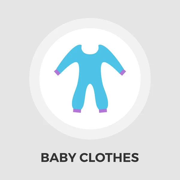 Vêtements bébé icône plate — Image vectorielle