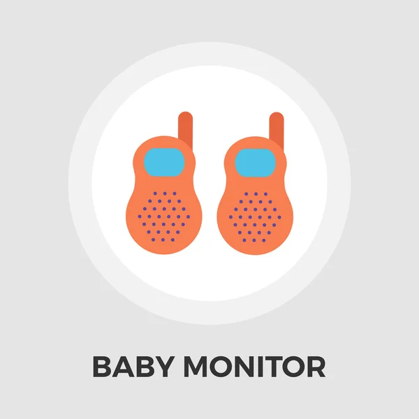 Moniteur bébé Vector Flat Icon — Image vectorielle