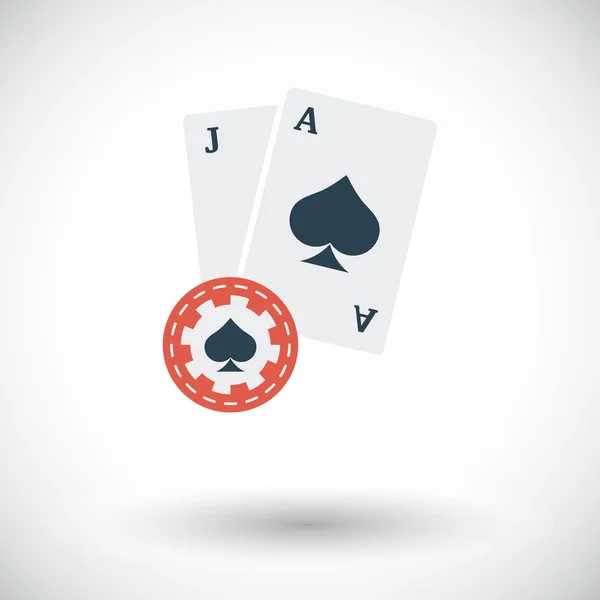 Blackjack icône plate — Image vectorielle