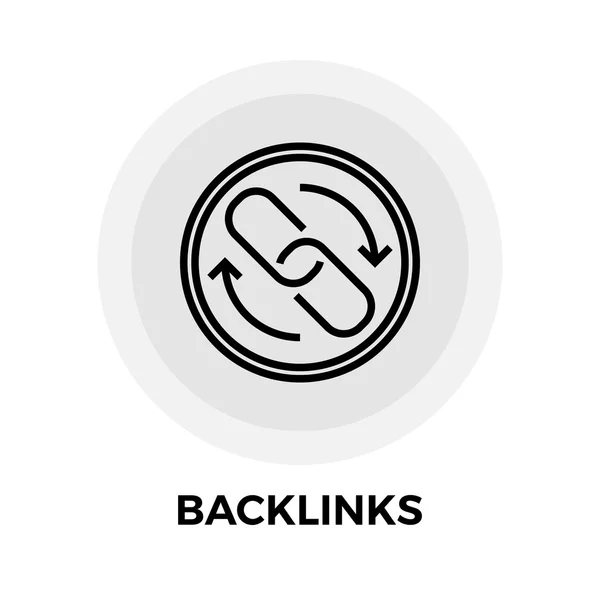 Backlinks Icono de línea — Vector de stock