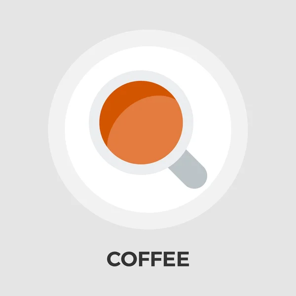 Taza de café icono plano — Vector de stock