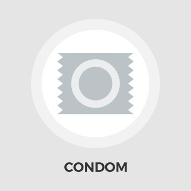 Prezervatif vektör düz simgesi