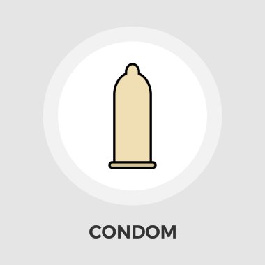 Prezervatif vektör düz simgesi