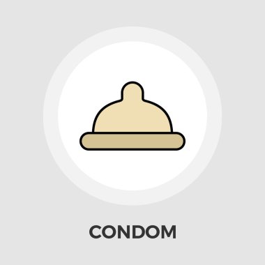 Prezervatif vektör düz simgesi