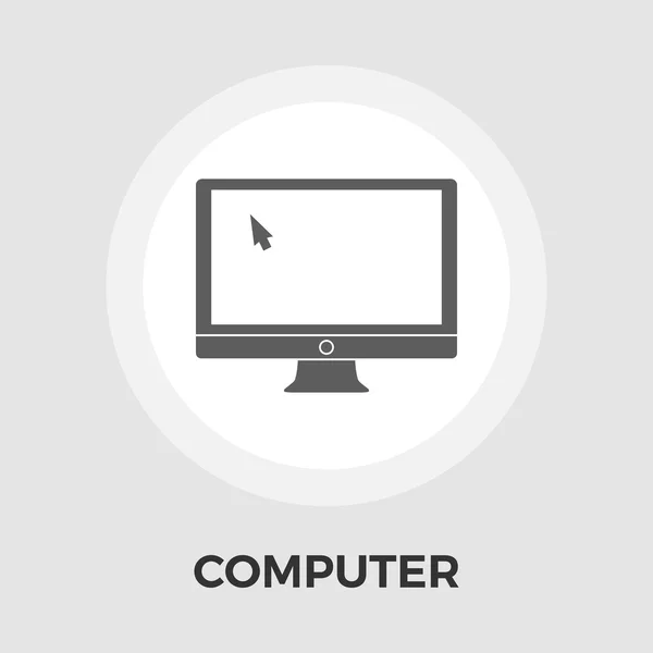 Computer Vector Flat Icon — Vector de stoc