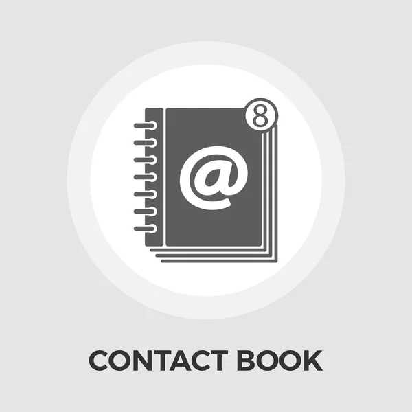 Libro de contacto icono plano — Archivo Imágenes Vectoriales