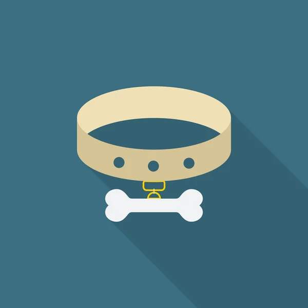 Halsband plat Vector Icon — Stockvector