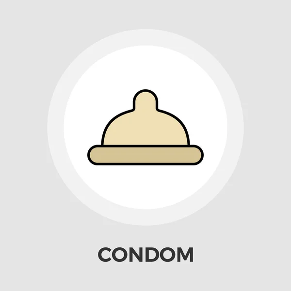 콘돔 벡터 평면 아이콘 — 스톡 벡터
