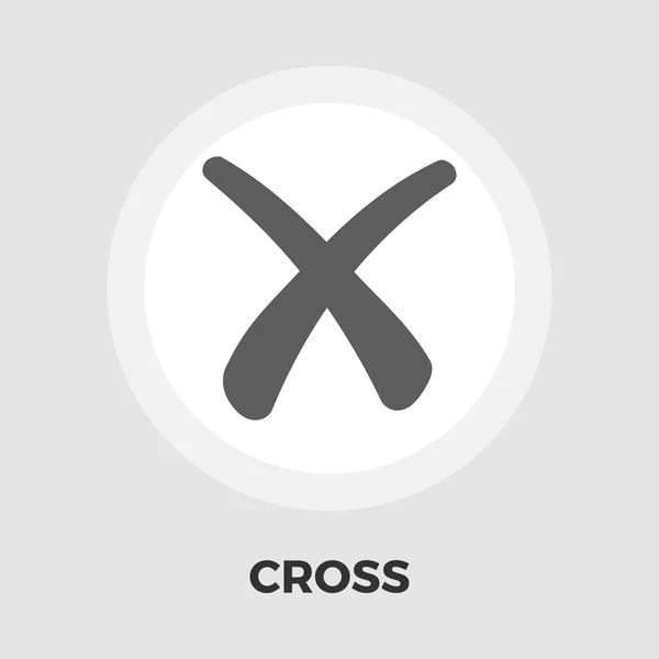 Cross flat ikonen — Stock vektor