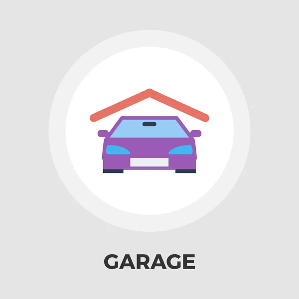 Garage flat icon — Stock Vector