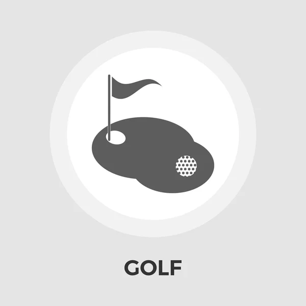 Golf plano icono único . — Archivo Imágenes Vectoriales