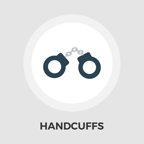 Handcuffs vetor plana ícone — Vetor de Stock